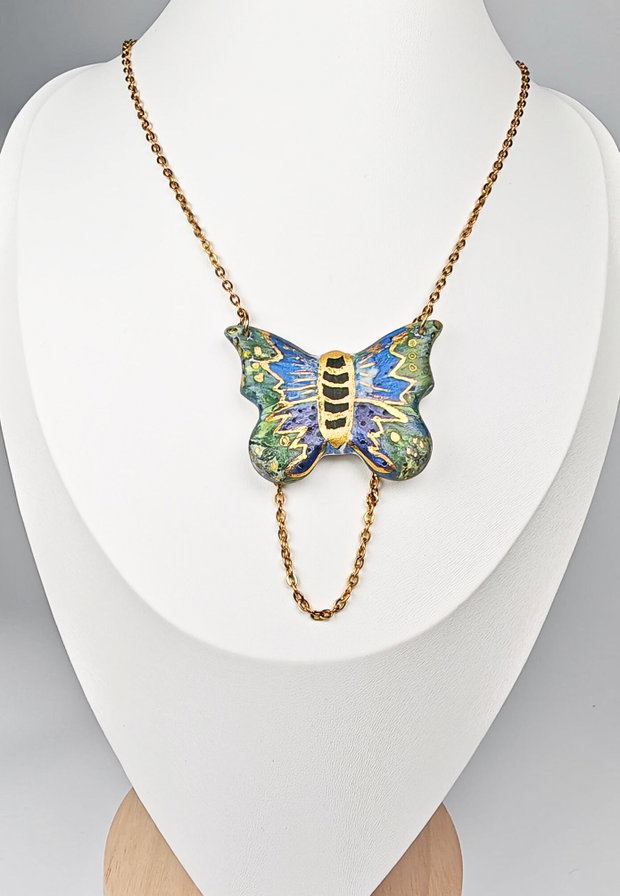 Colier Butterfly din portelan