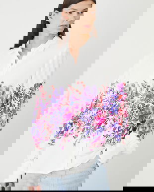 Medicine cămașă culoarea alb, cu guler clasic, regular