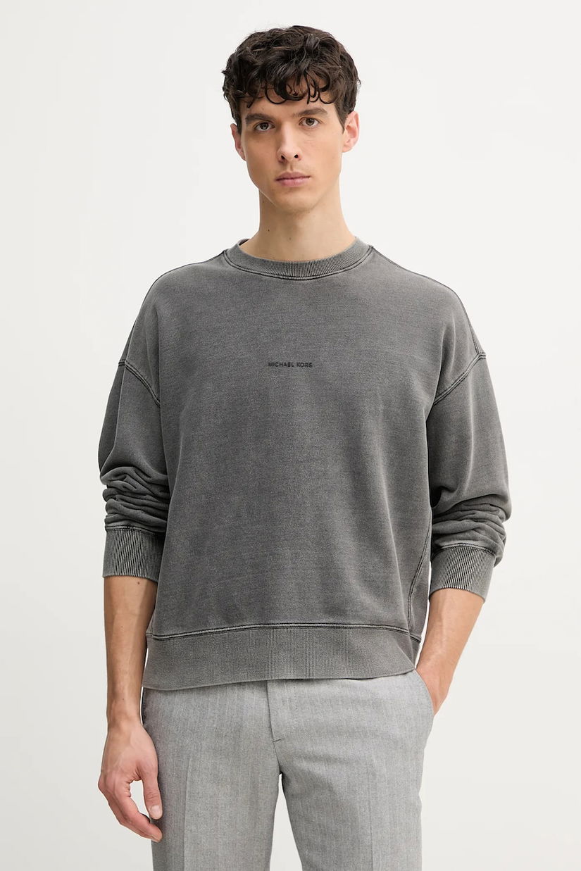 Michael Kors hanorac de bumbac bărbați, culoarea gri, uni, CS552HE4MY