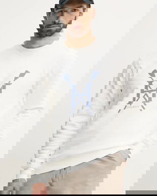 Hackett London hanorac de bumbac bărbați, culoarea alb, cu imprimeu, HM581350