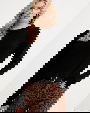 Fracomina pulover de lână culoarea negru, light, FR25WT7012K47301