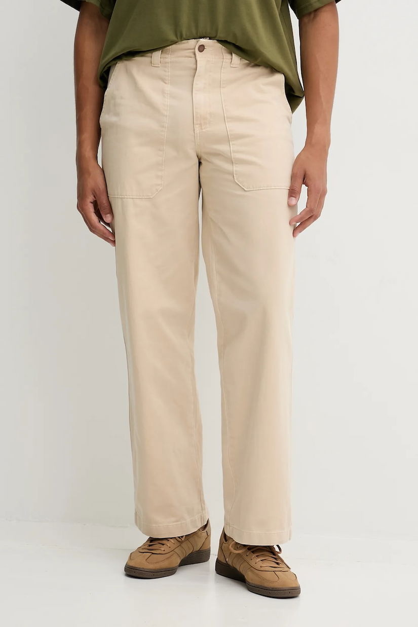 Dickies pantaloni de bumbac culoarea bej, drept, DK0A87PI