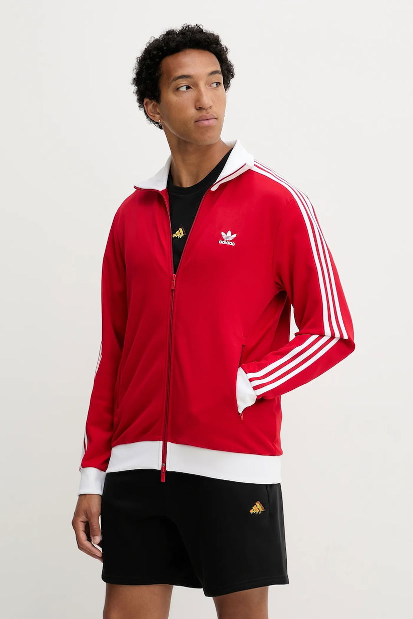 adidas Originals bluză Classic culoarea roșu, cu imprimeu, IM4511
