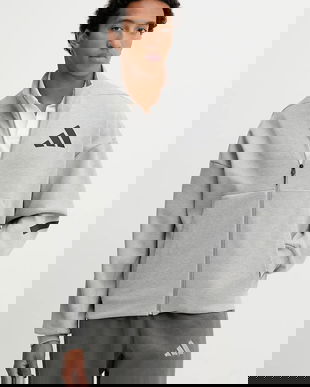 adidas bluză x Z.N.E culoarea gri, cu imprimeu, JX0638