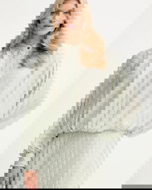 Forte Forte cămașă culoarea verde, cu guler stand-up, relaxed, 14123.my.shirt