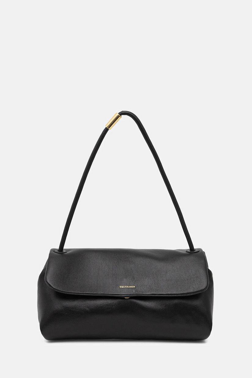 Trussardi poșetă de piele culoarea negru, Z611E005988N