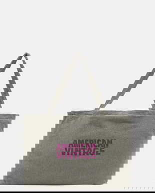 American Vintage geantă de bumbac culoarea verde, BOBY27A