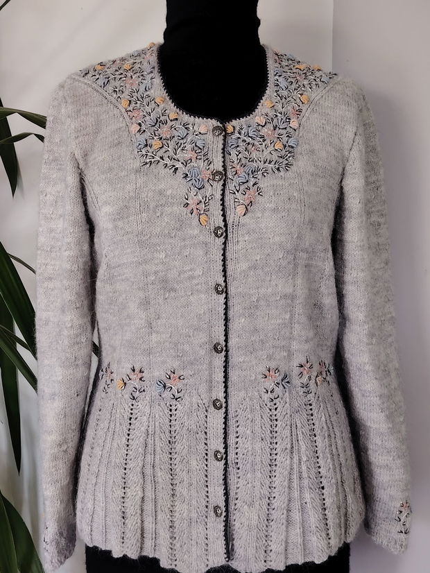 Jacheta tricotata manual Prisca grey