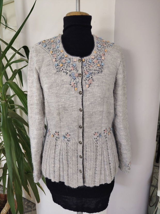 Jacheta tricotata manual Prisca grey