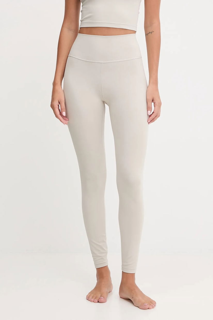 adidas Performance jambiere de yoga All Me culoarea bej, uni, JW7580