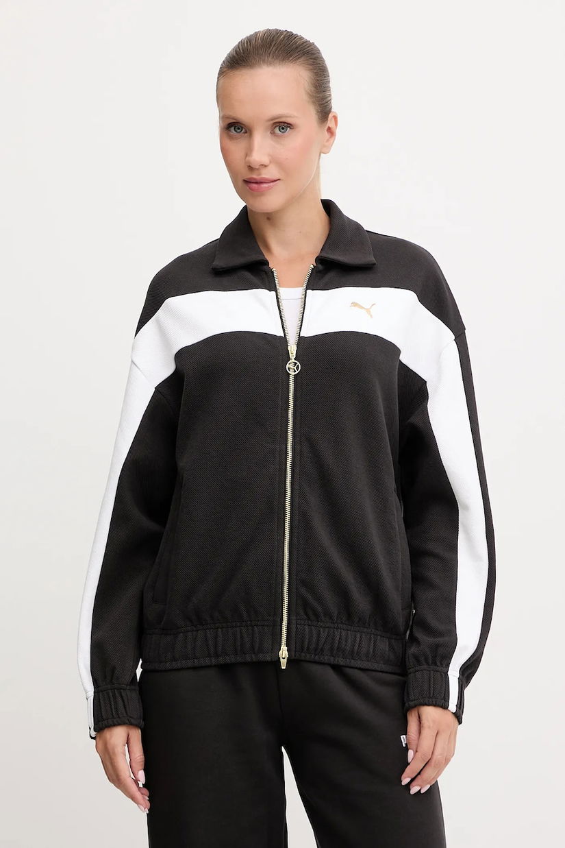 Puma bluză culoarea negru, uni, 632137