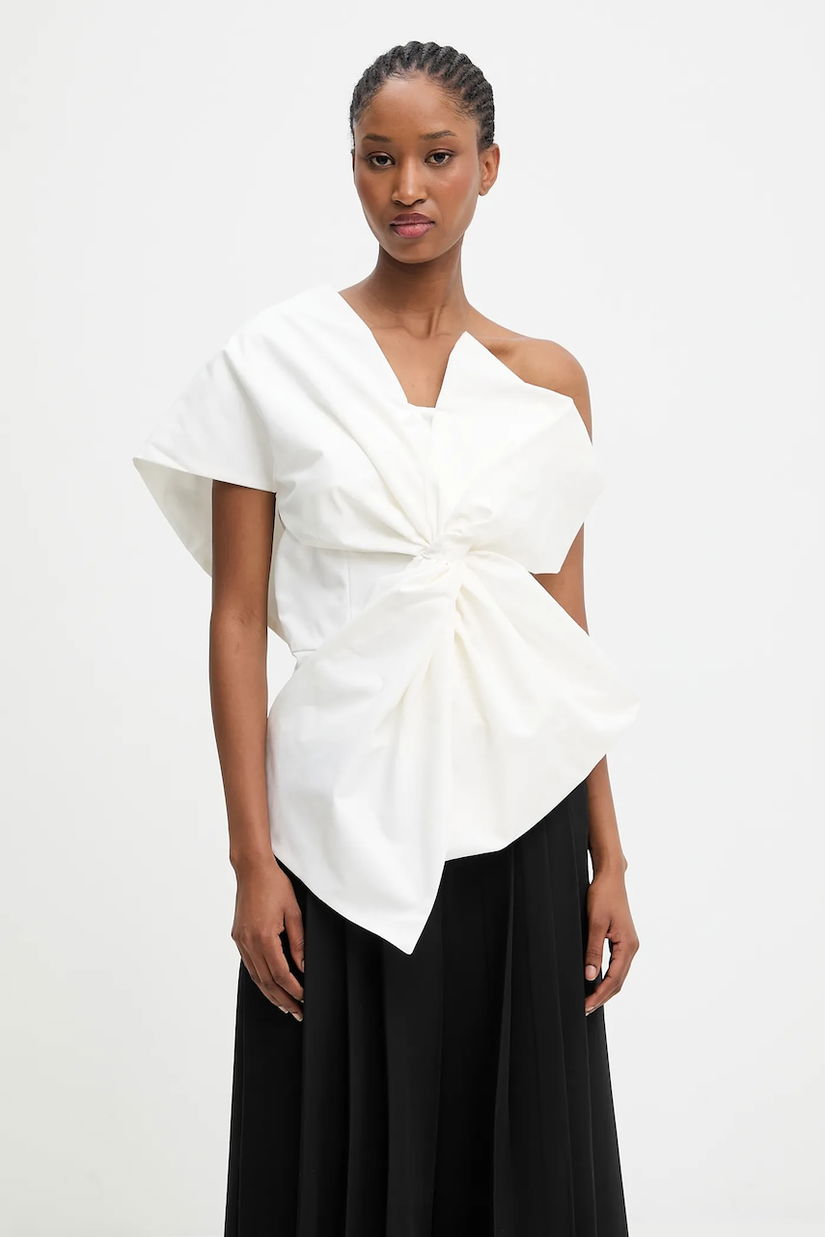 Answear.LAB bluza culoarea alb, neted