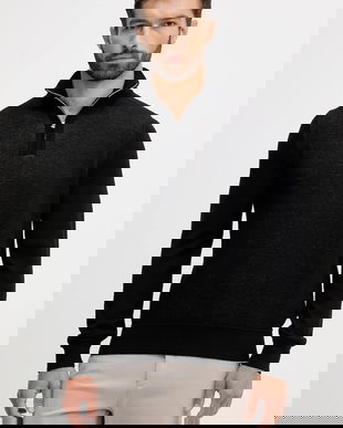 BOSS pulover de lână culoarea negru, cu turtleneck, 50543155