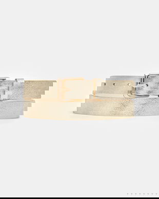 Answear Lab curea de piele culoarea auriu