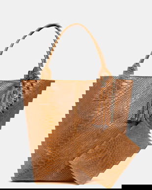 Answear Lab poseta de piele culoarea maro