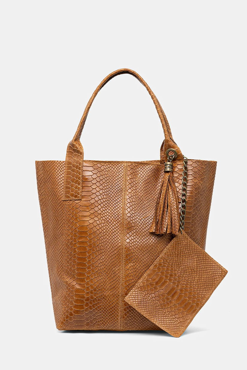 Answear Lab poseta de piele culoarea maro