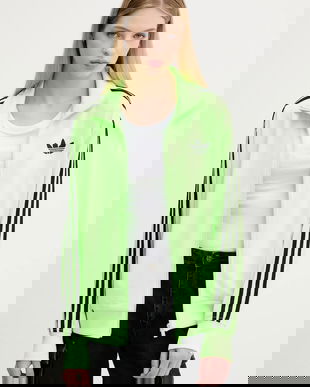 adidas Originals bluză Firebird culoarea verde, cu imprimeu, JX7859