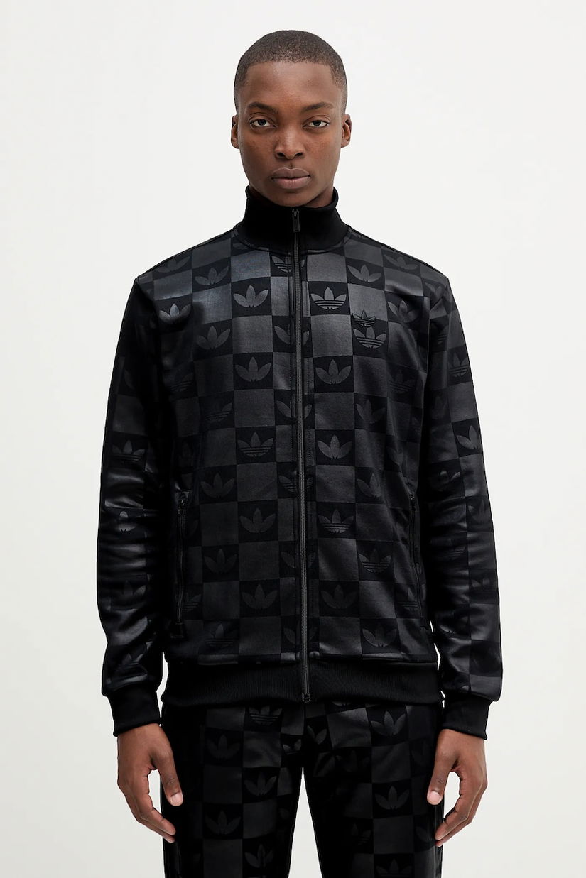 adidas Originals bluză Monogram culoarea negru, cu imprimeu, JY2981