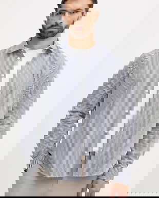 Trussardi cămașă din bumbac culoarea bleumarin, cu guler clasic, relaxed, 5007N000009N