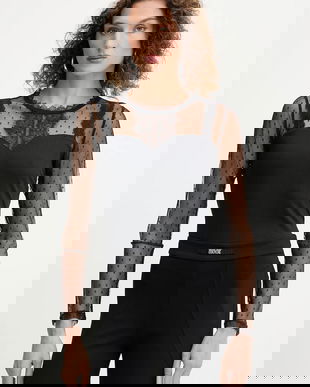 Morgan bluză culoarea negru, uni, TIPO