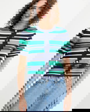 Morgan cardigan culoarea verde, MCELIN