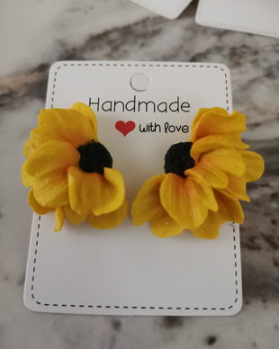 Cercei Sunflower fimo
