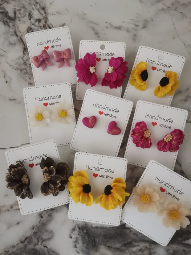 Cercei Sunflower fimo