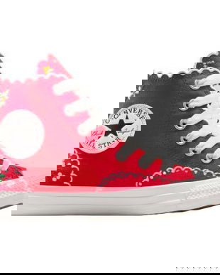 Tenisi unisex Converse Chuck Taylor All Star Embroidered Flowers High Top A13518C, 37, Rosu