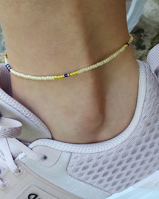 Brățară reglabilă de gleznă * Anklet cu mărgele