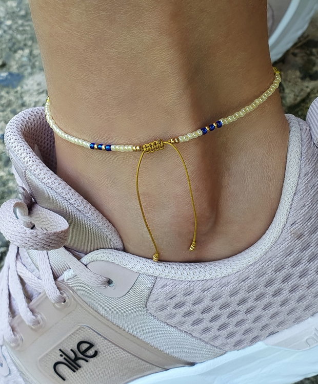 Brățară reglabilă de gleznă * Anklet cu mărgele