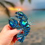 Broșă - Crabul Turquoise - A splash of ocean