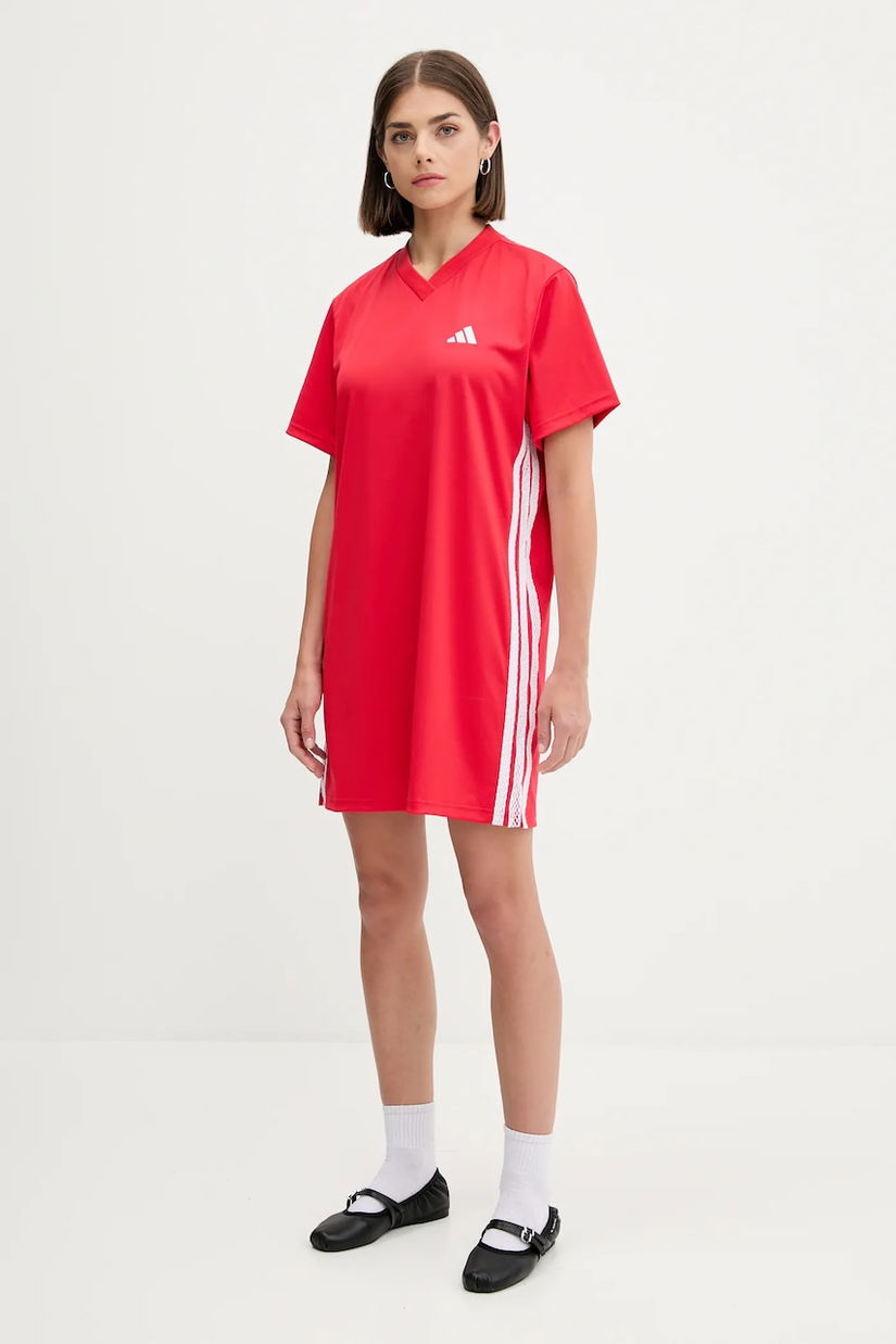 adidas rochie culoarea roșu, mini, drept, JZ8131
