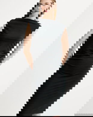 BOSS Orange rochie culoarea negru, mini, mulată, 50543459