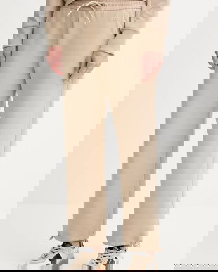 BOSS pantaloni de trening culoarea bej, uni, 50553665