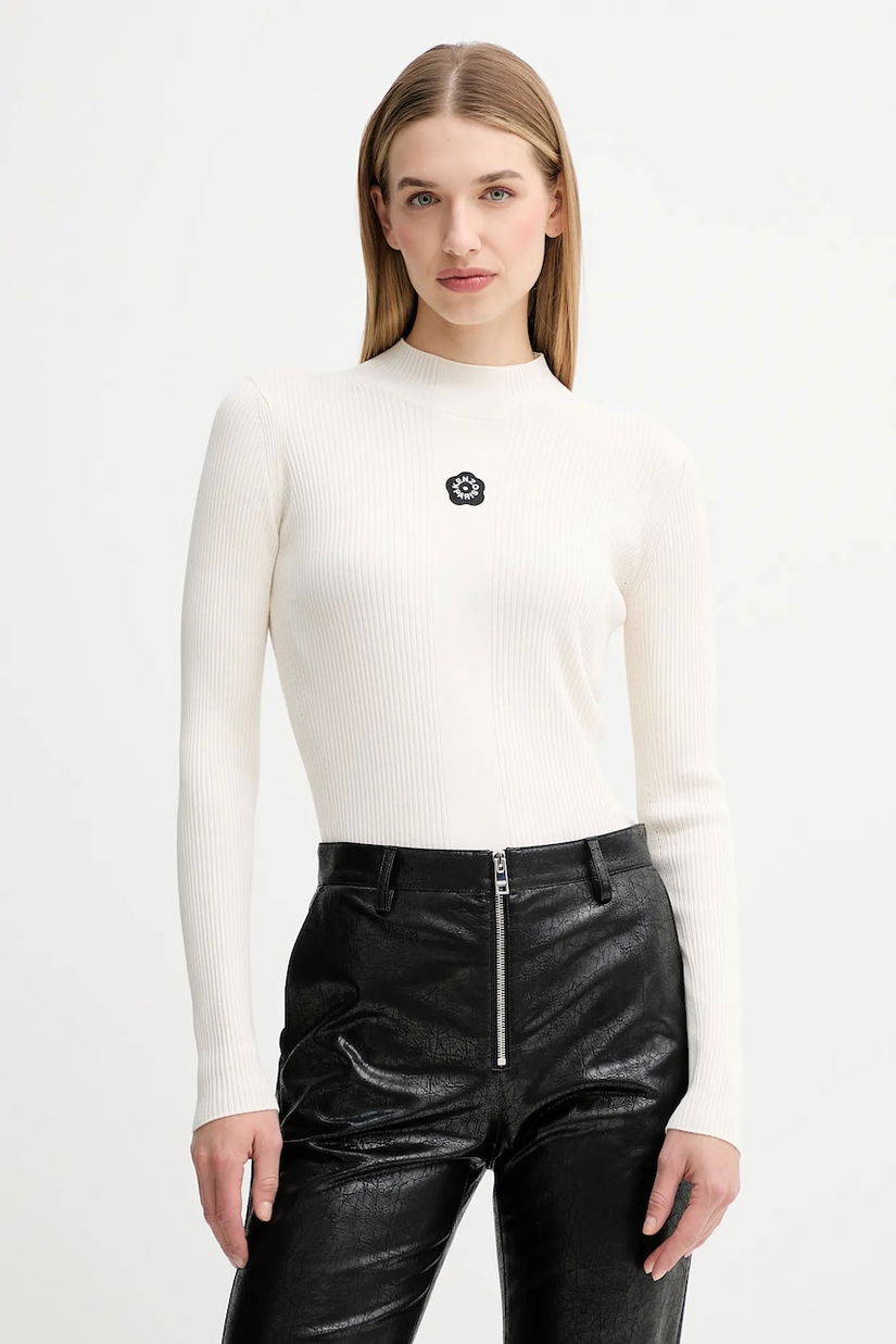Kenzo pulover culoarea bej, light, cu turtleneck, FF62TO6123LG