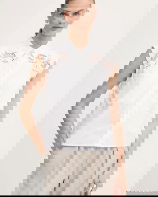 Dkny cămașă din bumbac culoarea alb, cu guler clasic, regular, P5DM0B45