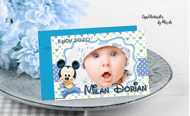 Marturii botez magneti Mickey mouse