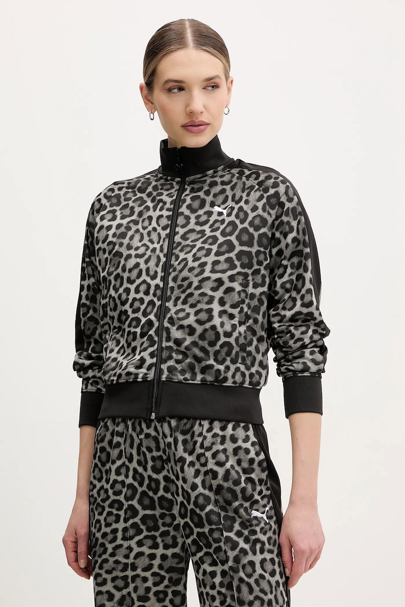 Puma bluza femei, culoarea gri, modelator, 632342