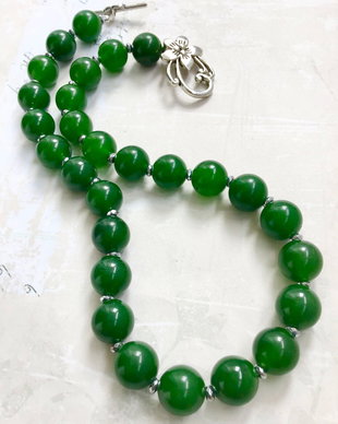 Colier Jad verde forest