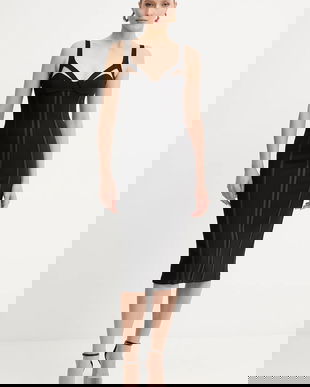 Elisabetta Franchi rochie culoarea negru, mini, mulata, AB80256E2