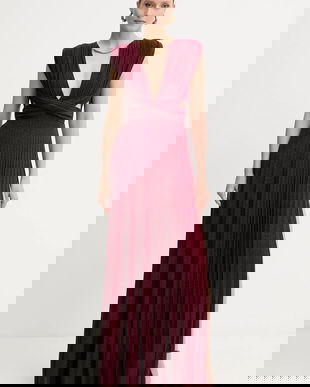 Elisabetta Franchi rochie culoarea bordo, maxi, evazati, ABR1556E2