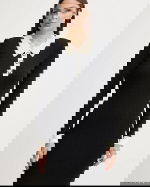 Gaudi rochie culoarea negru, mini, mulată, 521FD13007