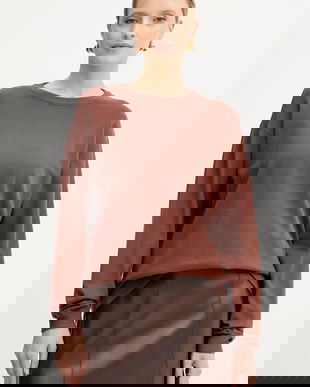 Silvian Heach pulover BENITEZ culoarea maro, GPA25553MA