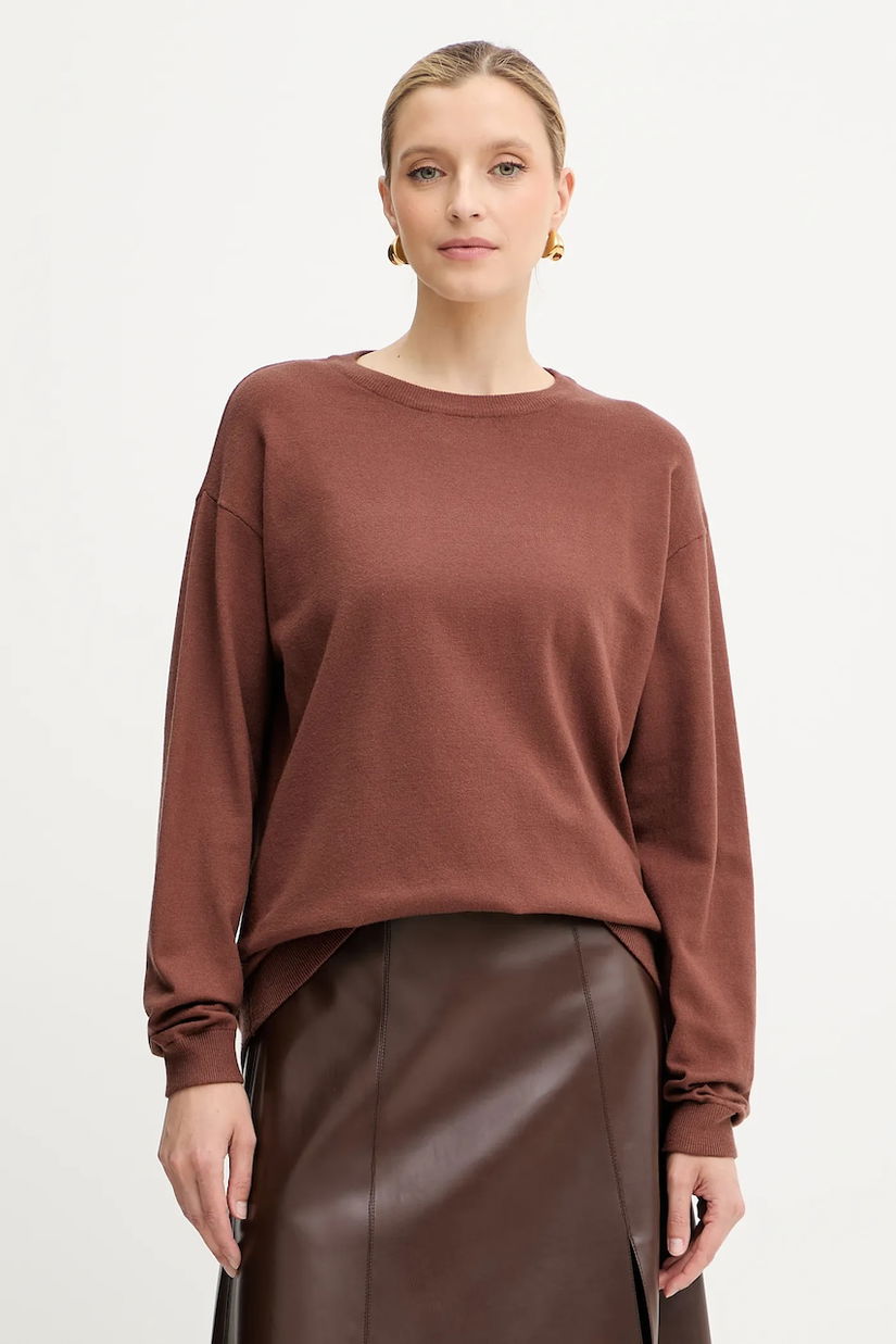Silvian Heach pulover BENITEZ culoarea maro, GPA25553MA