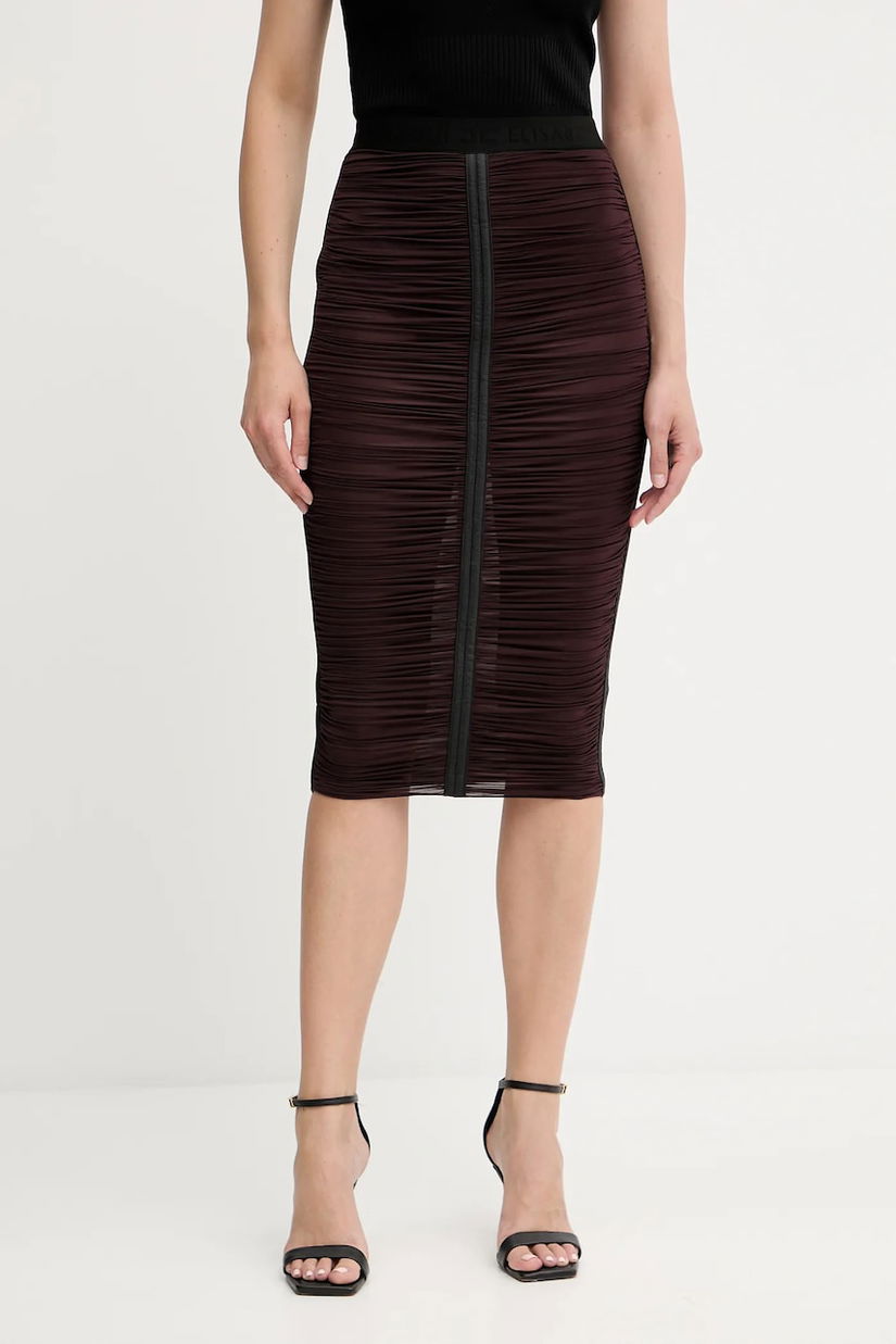 Elisabetta Franchi fustă culoarea bordo, midi, creion, GO13256E2