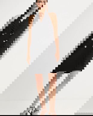 Dkny rochie culoarea negru, mini, mulată, DD5N1L95