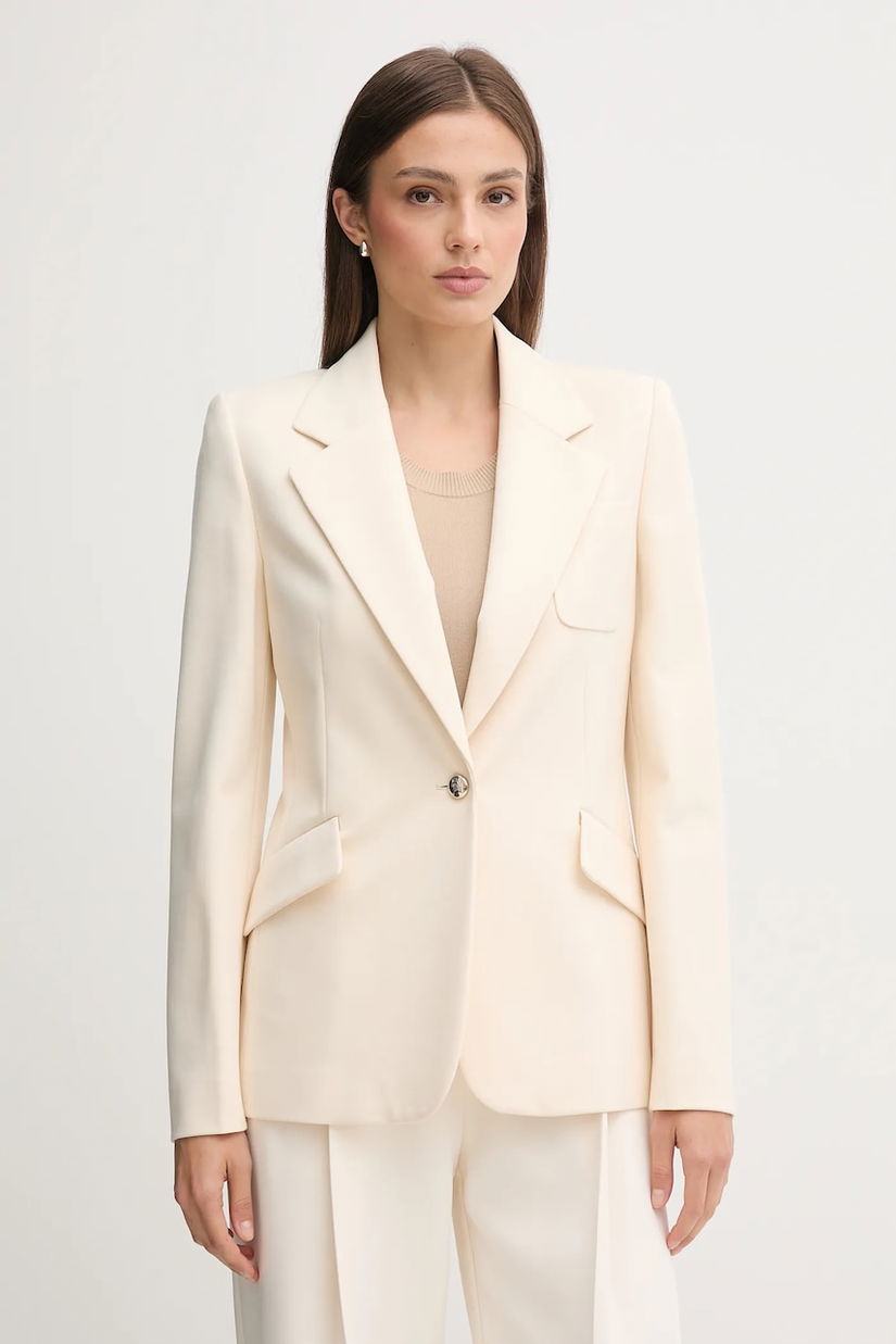 Joop! sacou culoarea bej, un singur rând de nasturi, uni, 30047951
