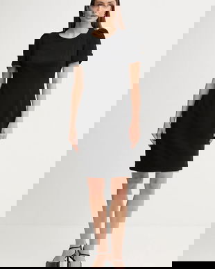 Dkny rochie culoarea negru, mini, mulată, DD3I166A