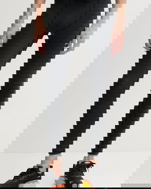 New Balance leggins de antrenament culoarea negru, uni, MP51237BK