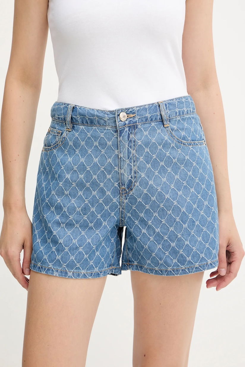 Morgan pantaloni scurți jeans cu imprimeu, high waist, SHEL